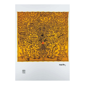 1990s After Keith Haring, Figurative Composition Limited Edition Lithograph
