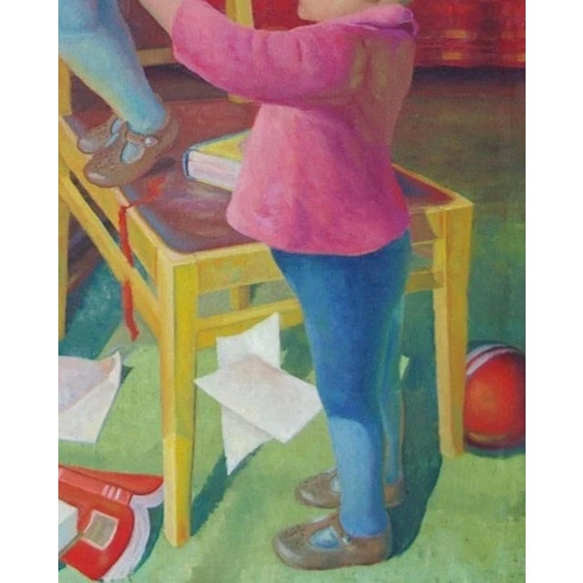 1960s Children Portrait Painting, 1962 105-86 For Sale - Image 5 of 6
