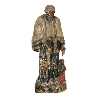 Antique 19th Century Spanish Colonial Santos Sculpture For Sale