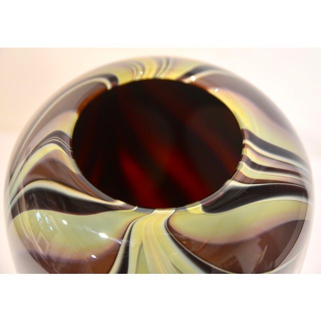 Stunning Murano Italian Glass Vase For Sale In Los Angeles - Image 6 of 7