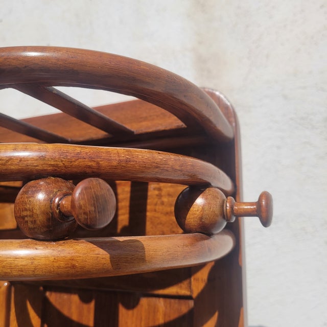Art Nouveau Wooden Entryway Coat Rack For Sale - Image 9 of 17