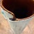 Cream Textured Cylinder Prem Vase with Red Brown Inside For Sale - Image 10 of 10