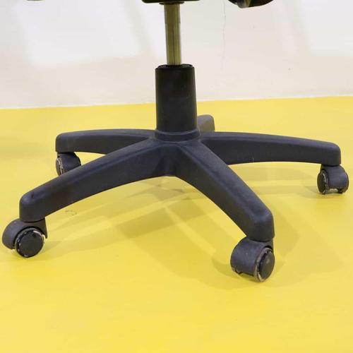 Office Chair in Black Faux Leather with Swivel Base and Wheels For Sale - Image 6 of 10