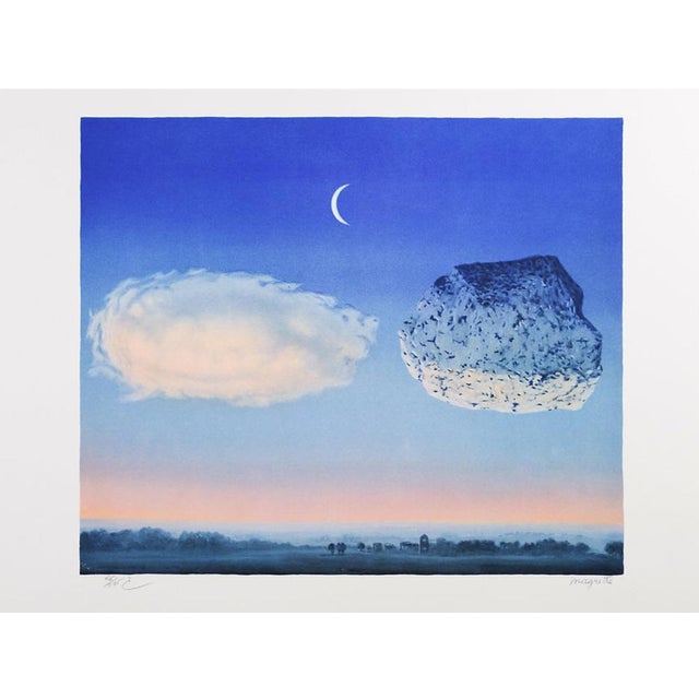 René magritte (after) the battle of the argonne, 2010 pencil-numbered lithograph printed in paris in 2010, on 100% cotton...