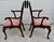 Antique Mahogany Chairs Queen Anne Style Burl Wood Armchairs Pair For Sale - Image 10 of 13