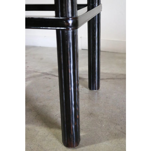 Late 20th Century Black Lacquer Stool For Sale In Los Angeles - Image 6 of 7
