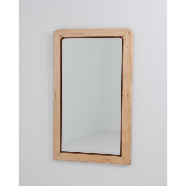 Wood 19th Century France Tan Wood Mirror For Sale - Image 7 of 9