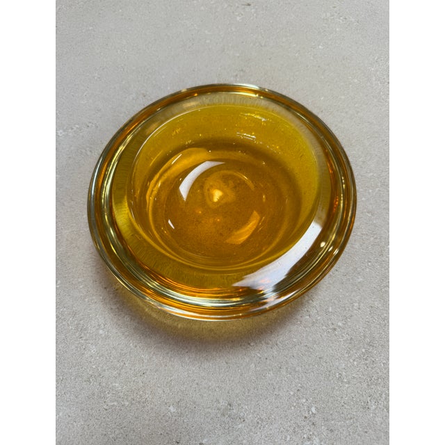 1970s Canary Murano Glass Bowl, Italy, 1970s For Sale - Image 5 of 6