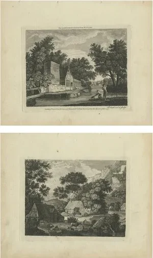 Sayer, Illustrations of Landscapes and Village Scenes, 1775, Prints, Set of 2