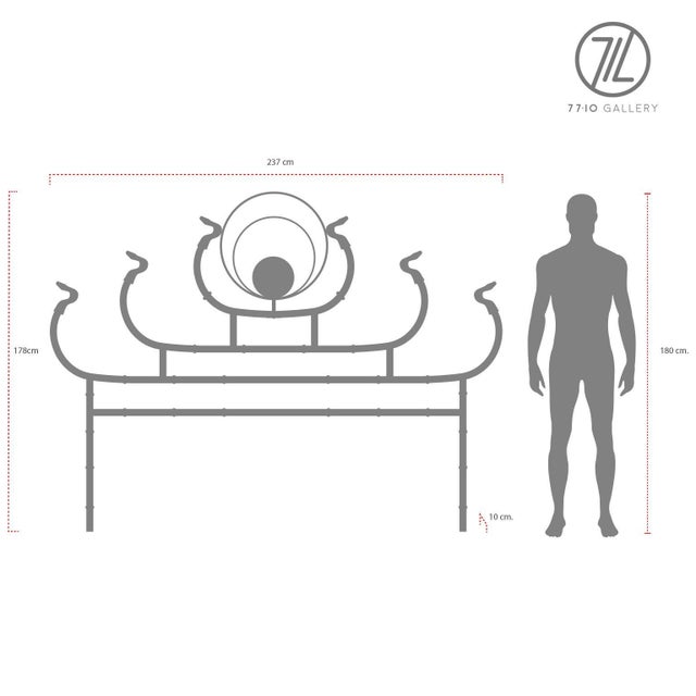 1960s Big Size Cobra Headboard Attributed to Arturo Pani For Sale - Image 13 of 18