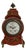 20th Century Red Lacquered Wooden Cartel Clock with Chinese Decoration For Sale