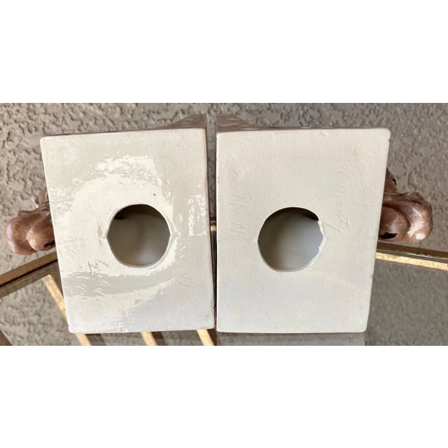 Late 20th-Century Horse Head Earthenware Artisan Crafted Bookends – A Pair For Sale - Image 10 of 12