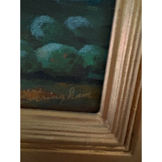 Vintage Skyscape Oil Painting on Canvasboard For Sale - Image 10 of 11