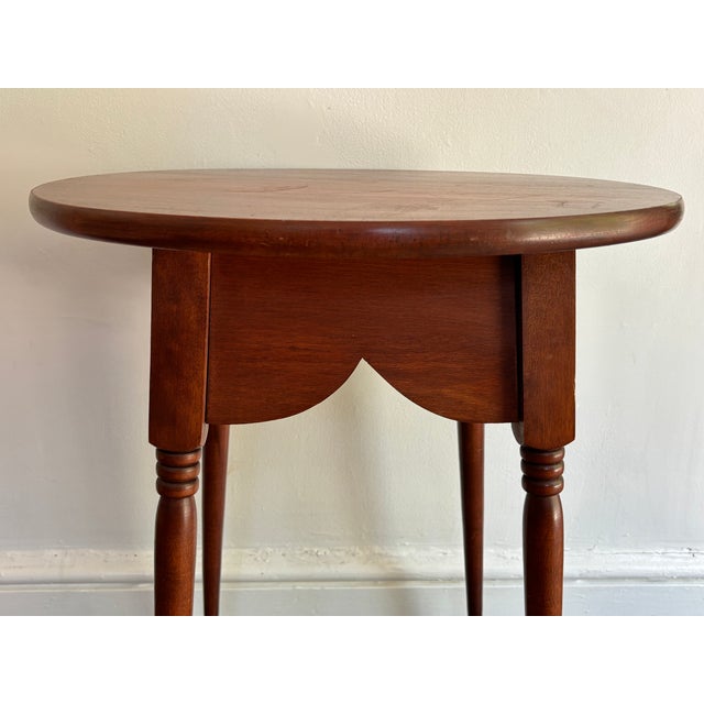American Antique Round Top Tavern Side Table For Sale - Image 3 of 8