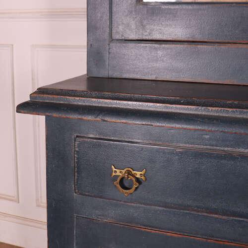 Charcoal Painted Irish Library Bookcase For Sale - Image 8 of 13