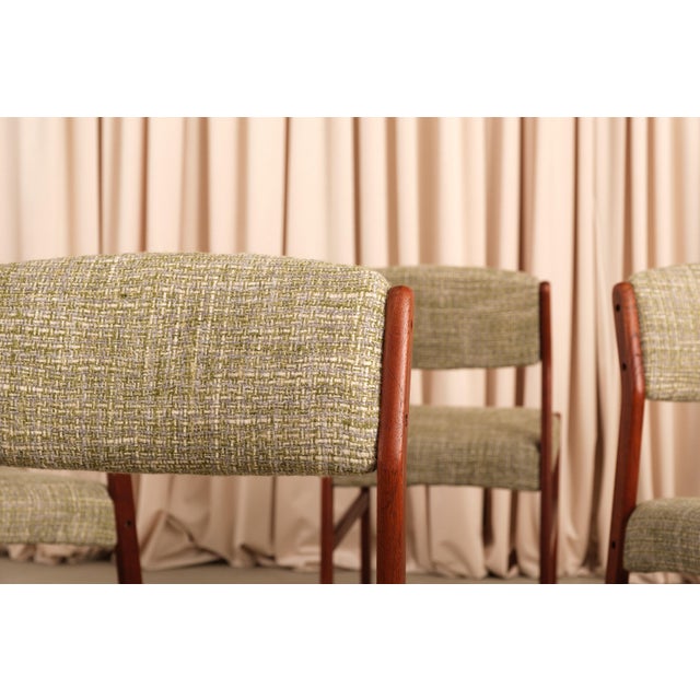 Set of 4 Vintage Teak Dining Chairs Set, 1960s Danish Modern Attributed to h.w. Klein | Danish MCM Chairs For Sale - Image 17 of 18