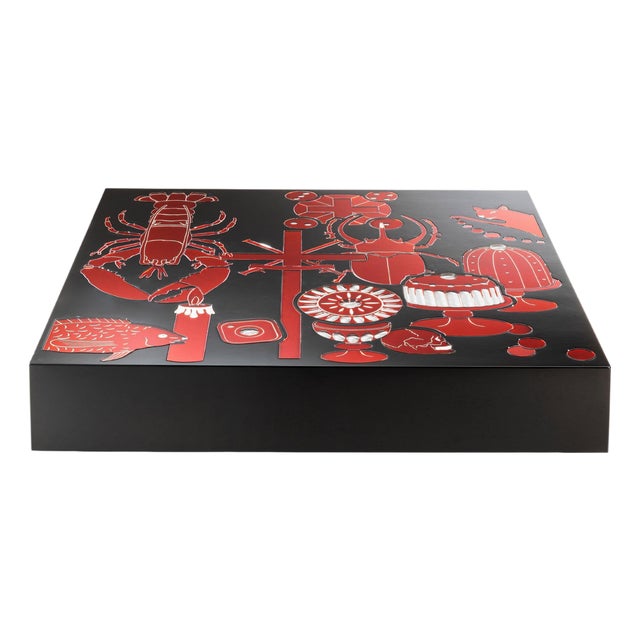 Ultracoffee Black and Red Coffee Table by Vetralia For Sale