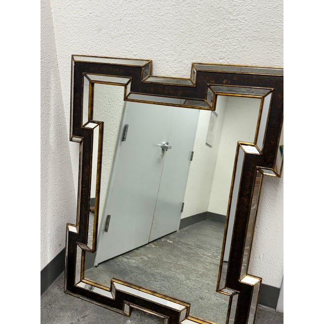 Late 20th Century Art Deco Revival Style Custom Design Wall Mirror For Sale - Image 5 of 12