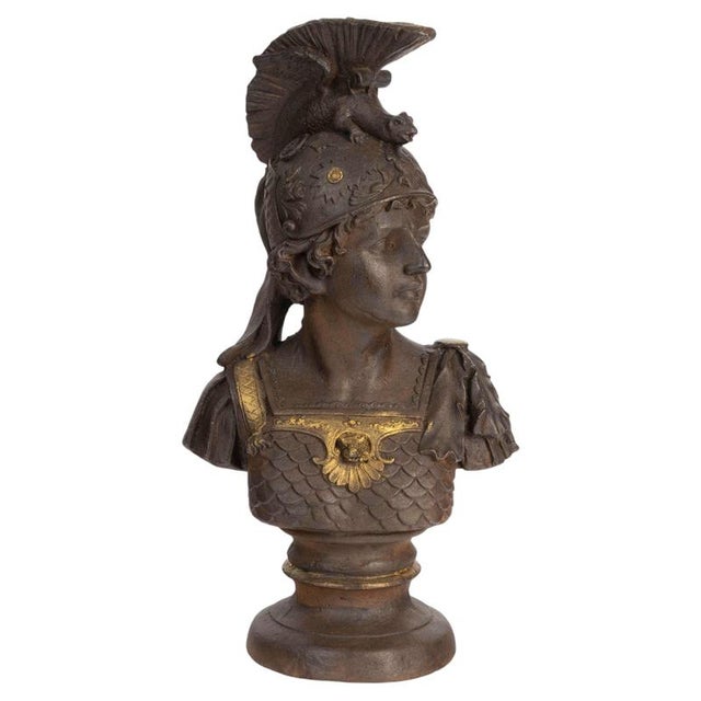 Sculpture of Greek Man in Cast Iron For Sale - Image 9 of 9