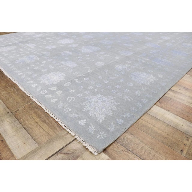 Silk and Wool Oushak Style Rug - 09'00 X 12'02 For Sale In Dallas - Image 6 of 9