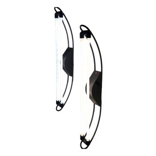 Arched Black Neon Wall Lamp by Gian N. Gigante for Zerbetto, 1980s For Sale