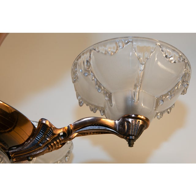 Copper Art Deco Lamp from Ezan, France, 1930s For Sale - Image 8 of 15