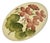 Vintage Moorcroft Pink Geranium Oval Trinket Box Cream Stamped -Made in England For Sale