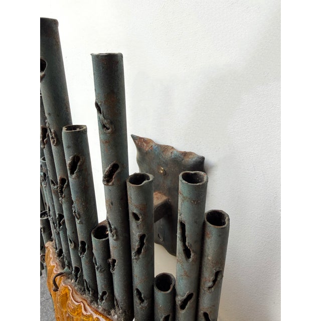 Metal 1970s Wrought Iron and Glass Sconces by Marcello Fantoni - Pair For Sale - Image 7 of 12