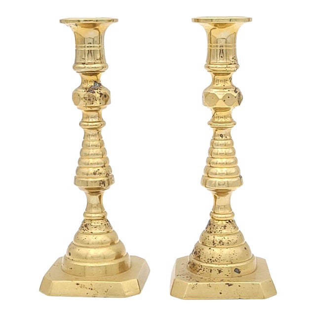 Pair of Victorian Beehive Candlesticks, Circa 1860 For Sale