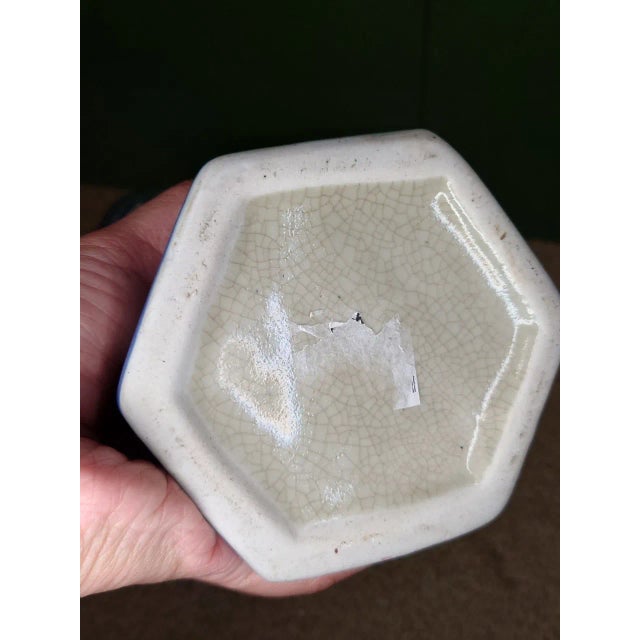 Vintage Chinoiserie Blue & White Porcelain Vase, 14" Cobalt Blue Style Elevate your space with this vintage 14-inch...