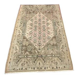 Vintage Turkish Hand Knotted Area Rug