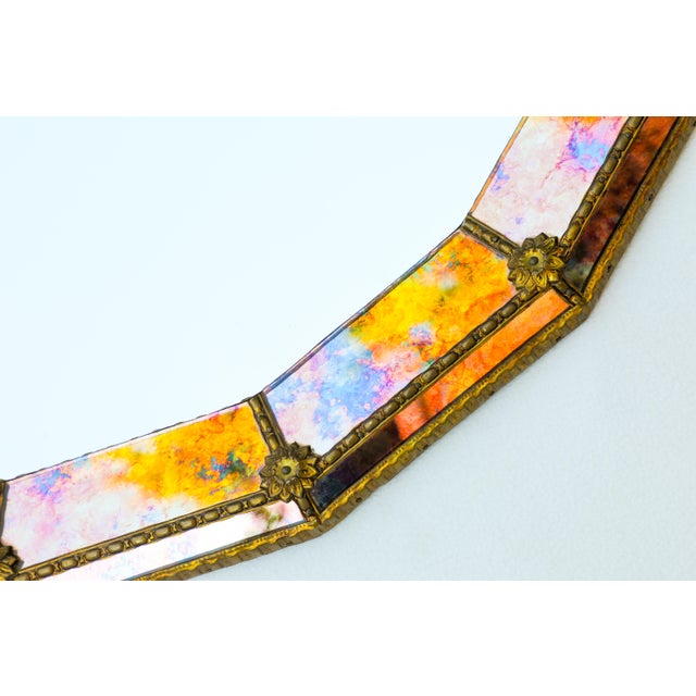 Mid-Century Modern Vintage Italian Venetian Wall Mirror, 1970s For Sale - Image 3 of 10