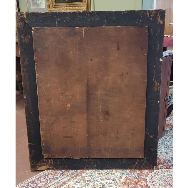 Fine antique 19th-century French Régence style baroque pier mirror featuring a larfe gilded brass trimmed frame with...