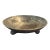 1960s Mid-Century Modern Brutalist Cast Brass Tripod Bowl With Spherical Feet For Sale