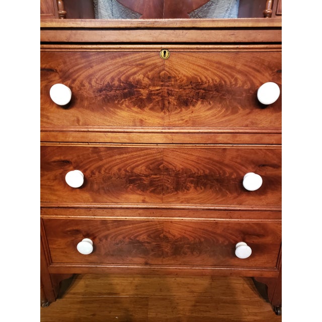 Wood Late 19th Century Antique Empire Style Mohogany Chest For Sale - Image 7 of 10