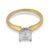 Contemporary Mayor's Vintage Gia 1.70 Carat Diamond Solitaire Two Tone Engagement Ring, Size 6.5 For Sale - Image 3 of 7