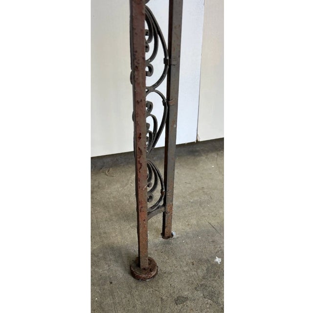 Early 20th Century Glass Top Iron Table For Sale - Image 10 of 10