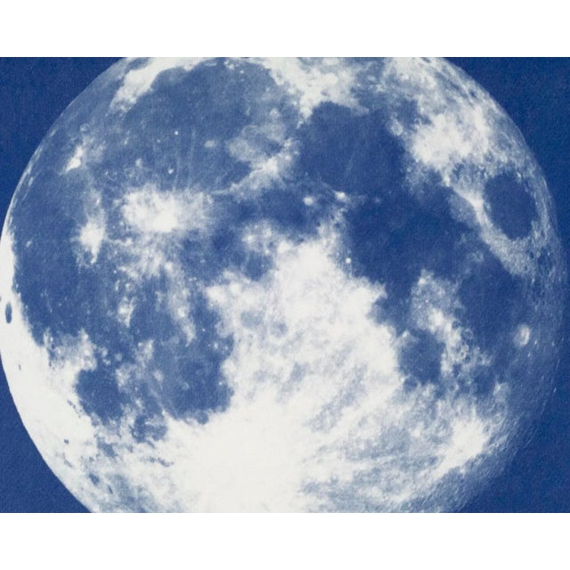 2010s "Full Moon" , Handprinted Cyanotype on Watercolor Paper. Limited Edition For Sale - Image 5 of 10