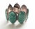 Jade Mid 20th Century Carved Green Onyx and Sterling Silver Mexico Artisan Bracelet For Sale - Image 8 of 11