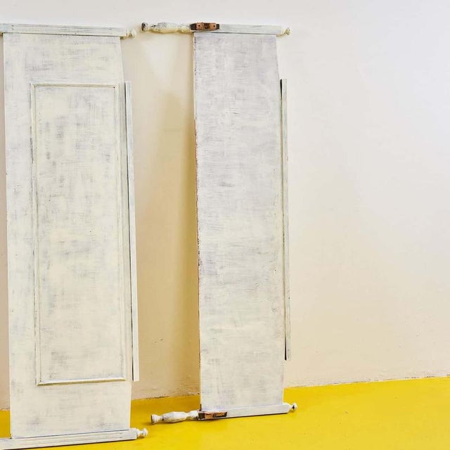 Vintage White Wooden Bed, 1970s For Sale - Image 3 of 5