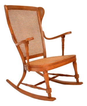 French Bentwood and Cane Rocking Chair, 1900s