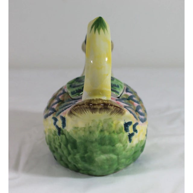 Vintage Colorful Ceramic Duck Figure Tea Pot For Sale In Milwaukee - Image 6 of 10