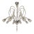 1970s Large Clear Murano Glass, Mid Century Modern Chandelier For Sale