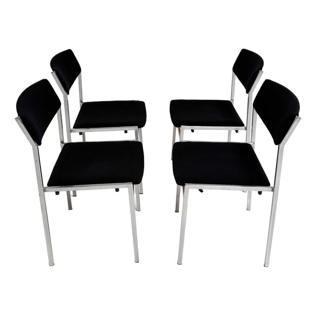 Stacking Chairs by Gijs van der Sluis, 1970s, Set of 4 For Sale