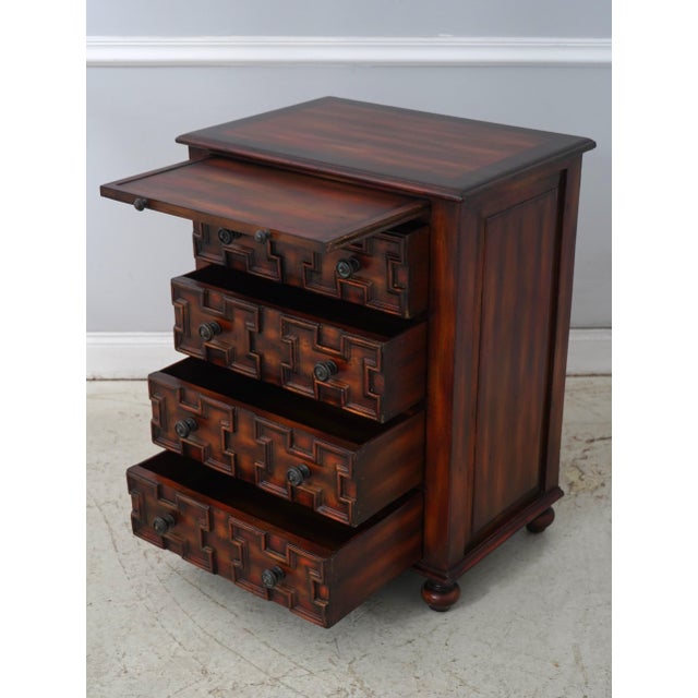 Traditional Continental Style 4 Drawer Occasional Chest For Sale - Image 3 of 17