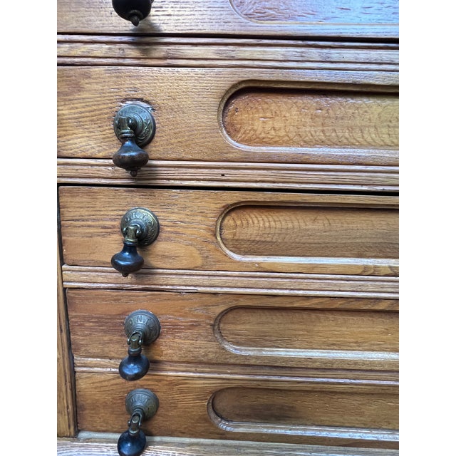 Wood 19th Century Antique Spool Cabinet For Sale - Image 7 of 8