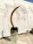 Contemporary Vintage Sculptural Faux Tusk on Mirrored Pedestal For Sale - Image 3 of 12