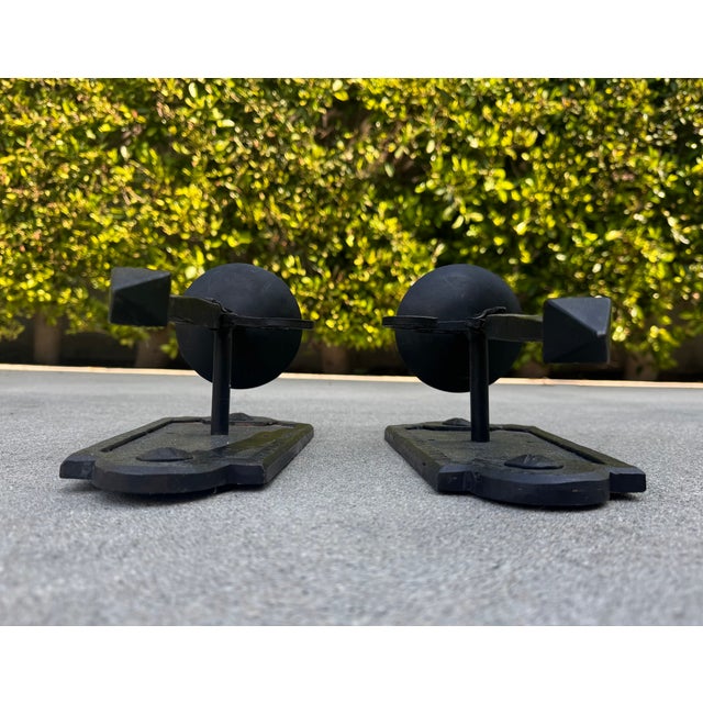 Antique Spanish Wrought Iron Sconces - Pair For Sale - Image 10 of 11