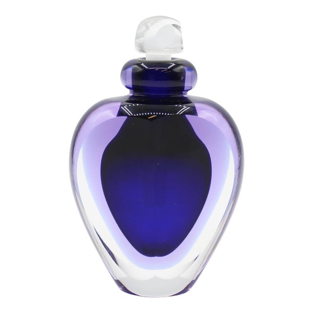 1991 American Signed and Dated James Clarke Glass Perfume Bottle For Sale