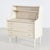 Danish three-drawer white bureau desk with writing board in vintage condition.